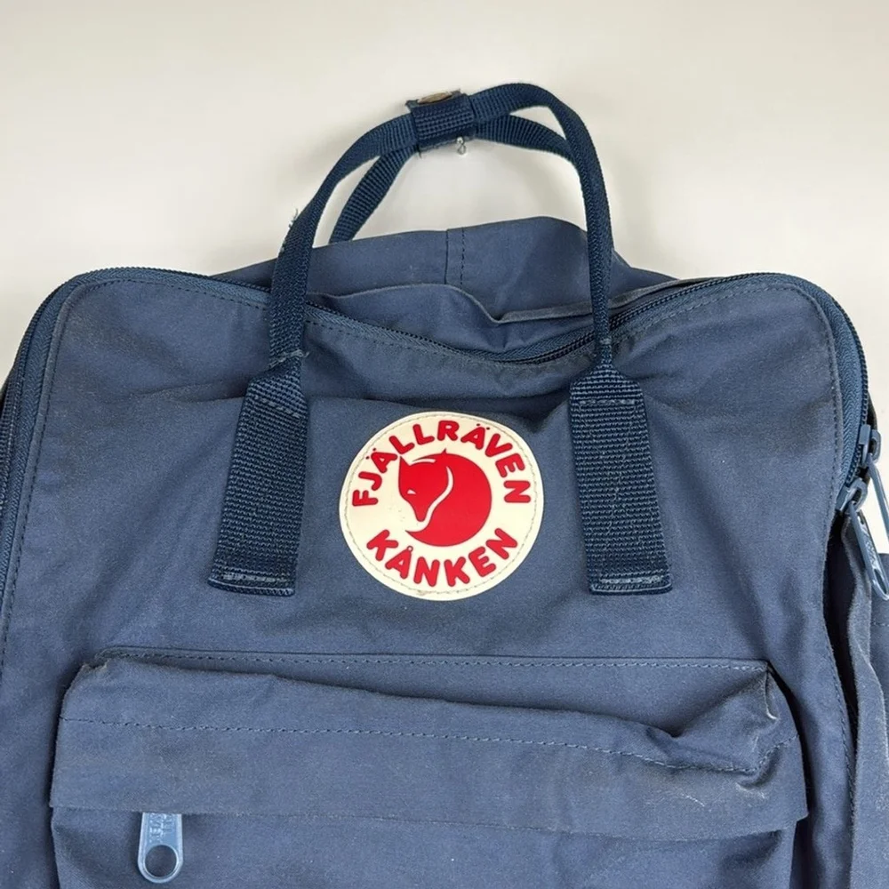 Fjallraven Kanken Small Backpack Double Handle Navy Bag Blue